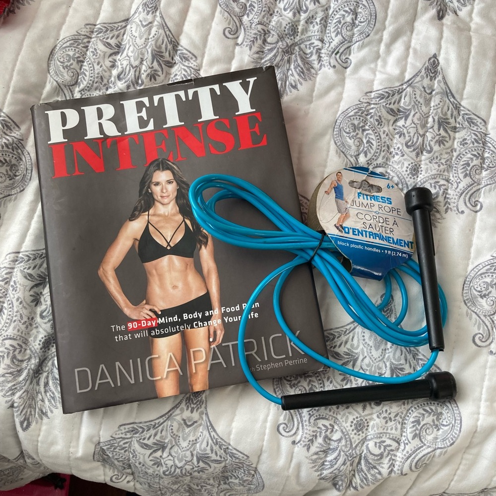 Pretty intense hardcover book with brand new jump ropes